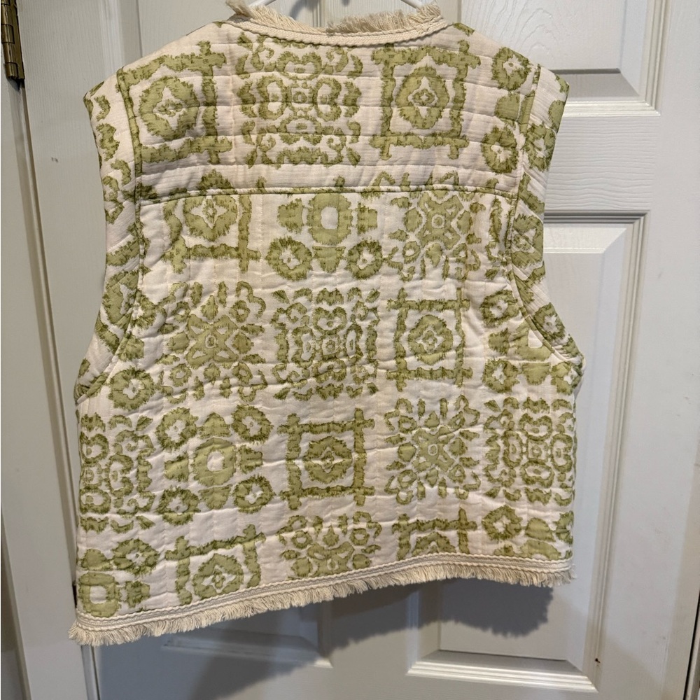 Anthropologie Cream Textured Fabric